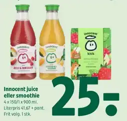 Coop 365 Innocent juice eller smoothie tilbud