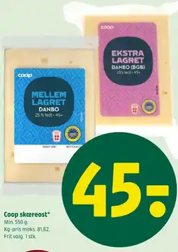 Coop 365 Coop skæreost tilbud