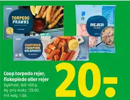Coop 365 Coop torpedo rejer, fiskepinde eller rejer tilbud