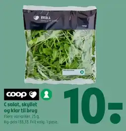 Coop 365 C salat, skyllet og klar til brug tilbud