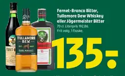 Coop 365 Fernet-Branca Bitter, Tullamore Dew eller Jägermeister tilbud