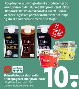 Coop 365 Thise økologisk skyr / aktiv drikkeyoghurt / proteindrink tilbud