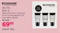Salling ECOOKING - Dagcreme, Natcreme & Peel Maske (3 x 15 ml) tilbud