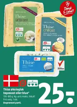 Coop 365 Thise økologisk tapasost eller blå tilbud