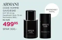 Salling ARMANI CODE HOMME GAVEÆSKE tilbud