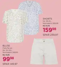 Salling Bluse / Shorts tilbud