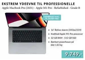 CBC Apple MacBook Pro (2021) - Apple M1 Pro - Refurbished - Grade B tilbud