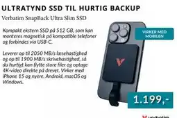 CBC Verbatim SnapBack Ultra Slim SSD tilbud