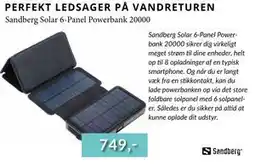 CBC Sandberg Solar 6-Panel Powerbank 20000 tilbud