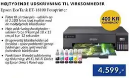 CBC Epson EcoTank ET-18100 Fotoprinter tilbud