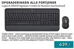 CBC Logitech MK650 Signature Combo for Business mus/keyboard tilbud