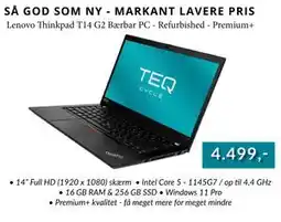 CBC Lenovo Thinkpad T14 G2 Bærbar PC - Refurbished - Premium+ tilbud