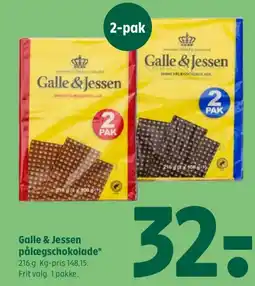 Coop 365 Galle & Jessen pålægschokolade tilbud