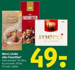 Coop 365 Merci, Lindor eller Favoritter tilbud