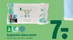 Coop 365 Änglamark vådservietter tilbud