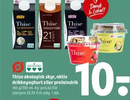 Coop 365 Thise økologisk skyr, aktiv drikkeyoghurt eller proteindrik tilbud