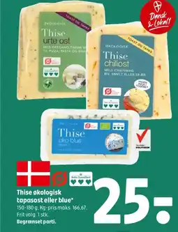 Coop 365 Thise økologisk tapasost eller blue tilbud