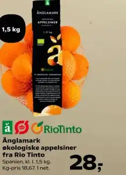 SuperBrugsen Änglamark økologiske appelsiner fra Rio Tinto tilbud