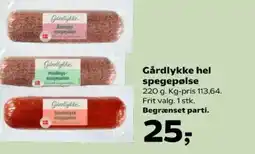 SuperBrugsen Gårdlykke hel spegepølse tilbud