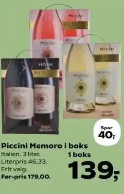 SuperBrugsen Piccini Memoro i boks tilbud