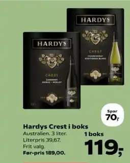 SuperBrugsen Hardys Crest i boks tilbud