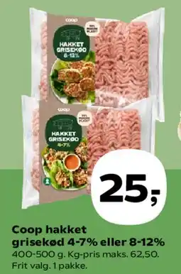 SuperBrugsen Coop hakket grisekød tilbud