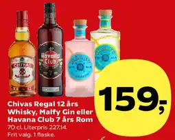 SuperBrugsen Chivas Regal 12 års, Malfy Gin eller Havana Club 7 års Rom tilbud