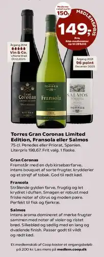 SuperBrugsen Torres Gran Coronas Limited Edition, Fransola eller Salmos tilbud