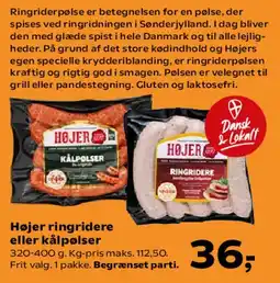 SuperBrugsen Højer ringrider eller kålpølser tilbud
