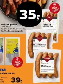 SuperBrugsen Aalbæk pølser tilbud