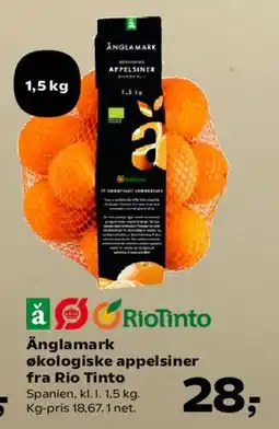SuperBrugsen Änglamark økologiske appelsiner tilbud
