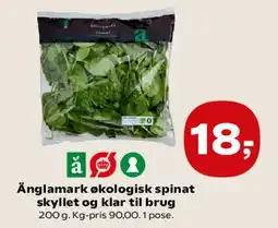 SuperBrugsen Änglamark økologisk spinat tilbud