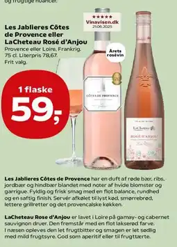 SuperBrugsen Les Jablières Côtes de Provence eller LaChateau Rosé d'Anjou tilbud