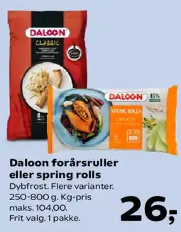 SuperBrugsen Daloon forårsruller eller spring rolls tilbud
