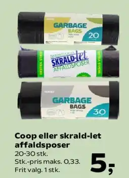 SuperBrugsen Coop eller skrald-let affaldsposer tilbud