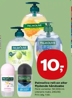 SuperBrugsen Palmolive roll-on eller flydende håndsæbe tilbud