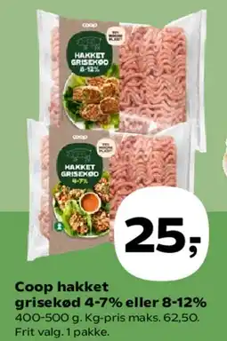 Kvickly Coop hakket grisekød tilbud