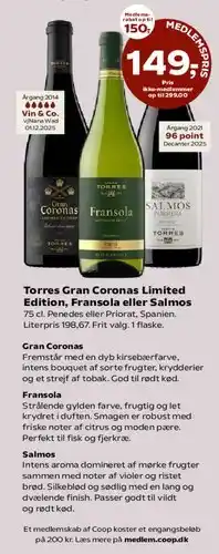 Kvickly Torres Gran Coronas Limited Edition, Fransola eller Salmos tilbud