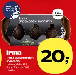 Kvickly Irma spisemoden avocado tilbud