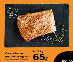 Kvickly Coop ribroast med urter og salt tilbud