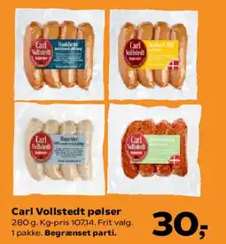 Kvickly Carl Vollstedt pølser tilbud