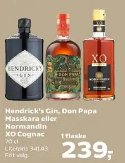 Kvickly Hendrick's Gin, Don Papa Masskara eller Normandin XO Cognac tilbud
