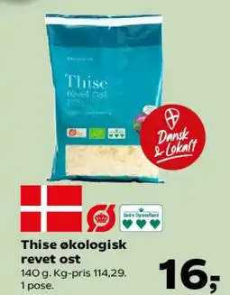 Kvickly Thise økologisk revet ost tilbud