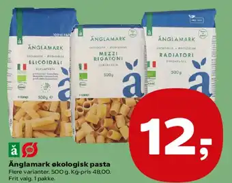 Kvickly Ånglamark økologisk pasta tilbud
