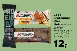 Kvickly Coop proteinbar eller Nutramino wafer tilbud