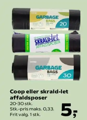Kvickly Coop eller Skrald-Let affaldsposer tilbud