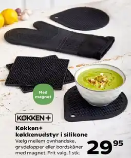 Kvickly Køkken+ køkkenudstyr i silikone tilbud