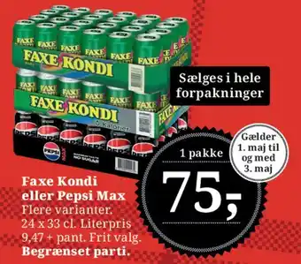 Faxe Kondi eller Pepsi Max