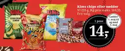 Dagli'Brugsen Kims chips eller nødder tilbud