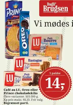 Dagli'Brugsen Café au LU, Oreo eller Prince chokoladekiks tilbud